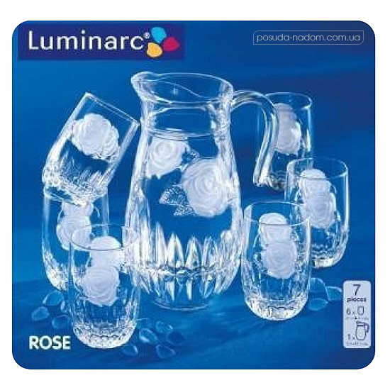 Комплект для напоїв Luminarc G5129 AIME STRUCTURE ROSE 1.7 л