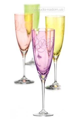 Набір бокалів для шампанського Bohemia 40796/Q8794/220S Fantasy 220 мл