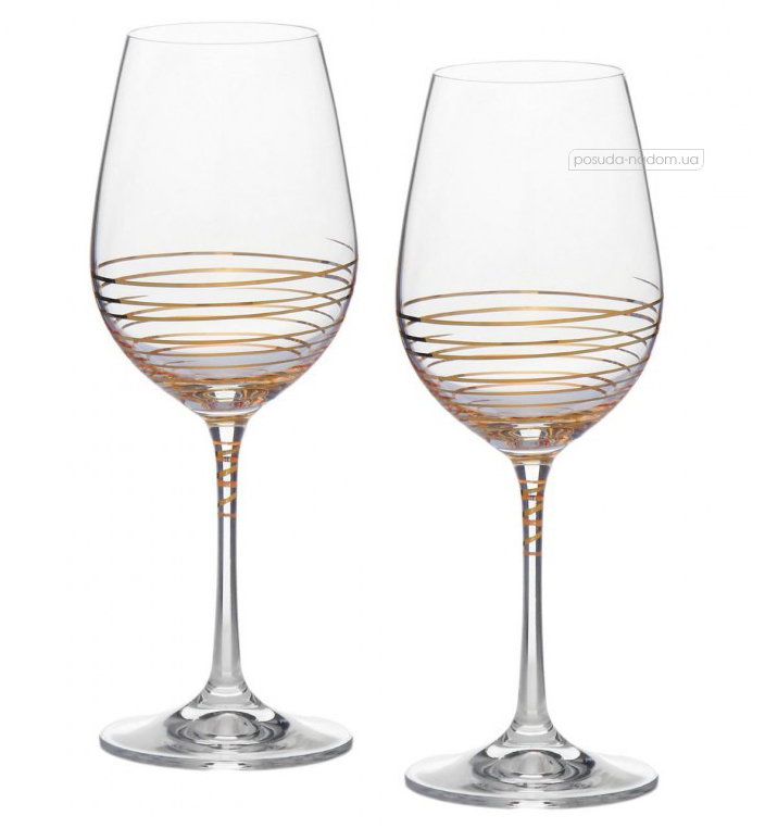 Набор бокалов для вина Bohemia 40729/M8441/350-2 Viola Spiral 350 мл