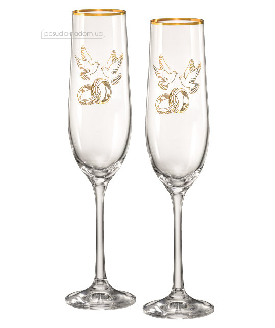 Набір бокалів для шампанського Bohemia 40729/Q7976/190 Viola 190 мл