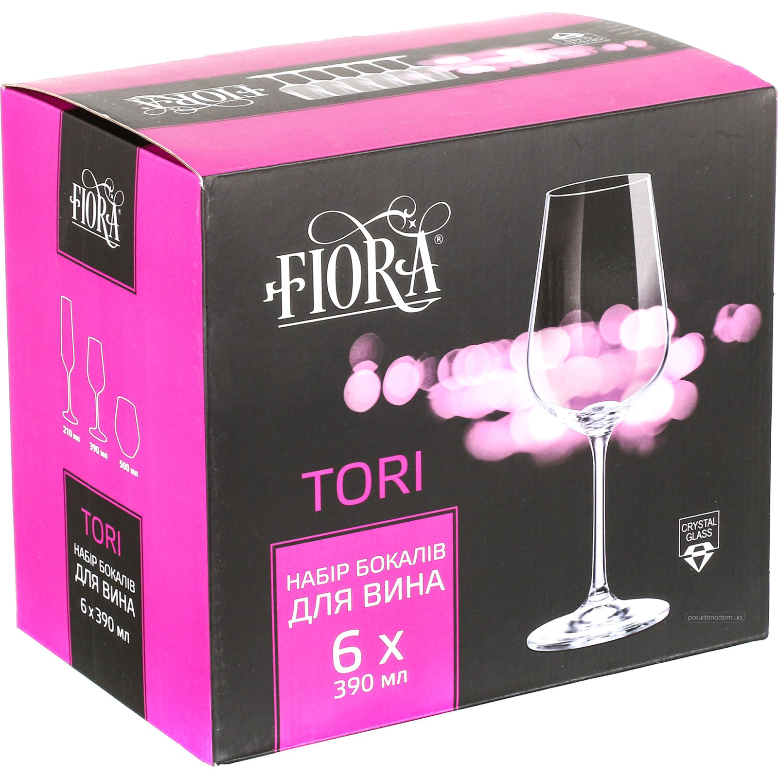 Набор бокалов для вина Fiora 52234046 Tori 390 мл