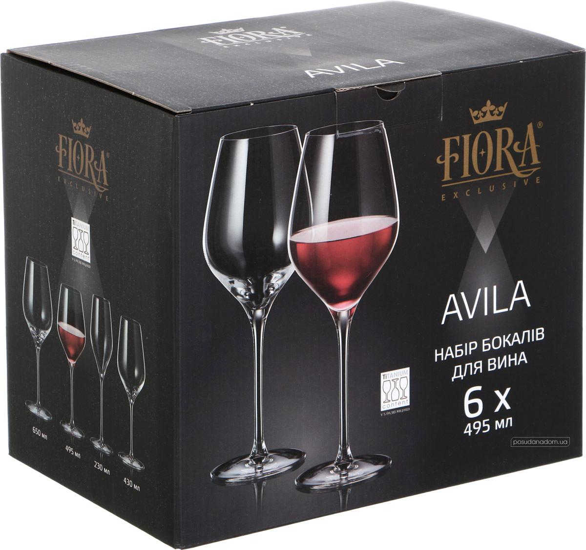 Набір келихів для червоного вина Fiora 52234214 Avila
