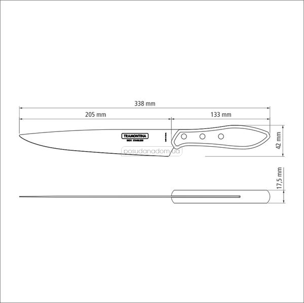 Нож для мяса Tramontina 21190/178 Barbecue POLYWOOD 20 см, цвет