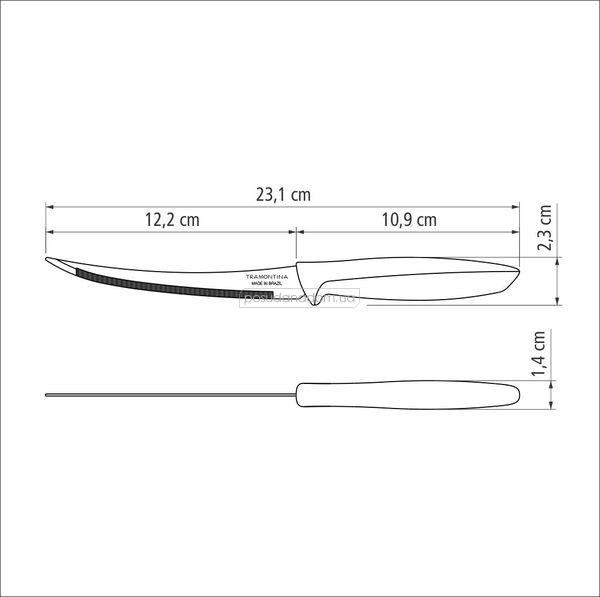 Нож для томатов Tramontina 23428/105 PLENUS 12.5 см в ассортименте