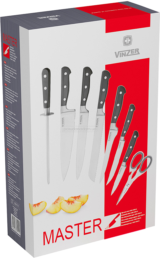Набор ножей Vinzer 89111 (69111) MASTER в ассортименте