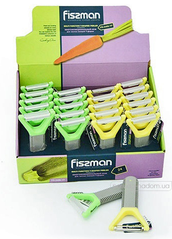 Многофункциональный нож для чистки овощей Fissman PR-8486.YP, каталог