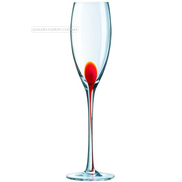 Набір келихів для шампанського Luminarc c9260 Drip Red 220 мл