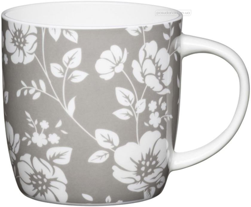 Чашка для Чаю Kitchen Craft KCMBAR148 Grey Floral Kitchen Craft 420 мл