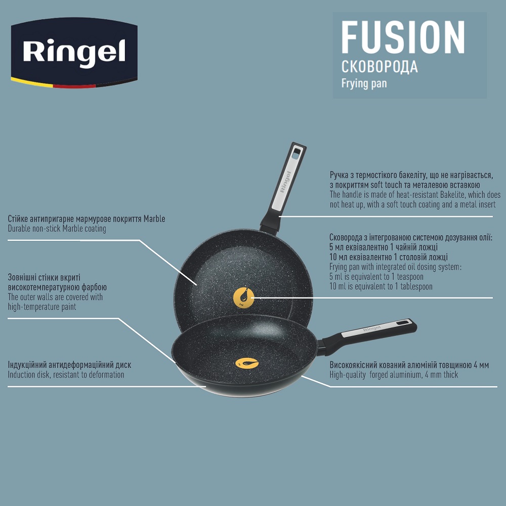 Сковорода RINGEL RG-1145-24 Fusion 24 см, цвет