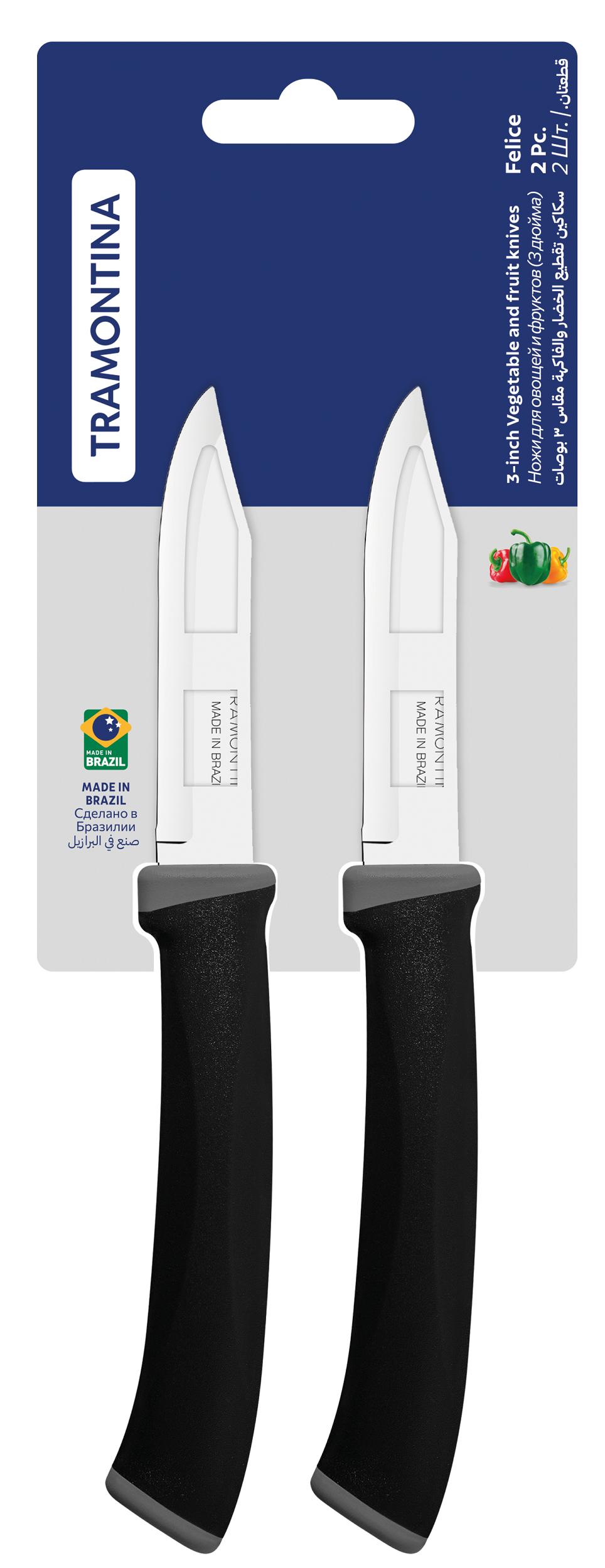 Набор ножей для чистки TRAMONTINA 23490/203 FELICE 7.6 см, недорого