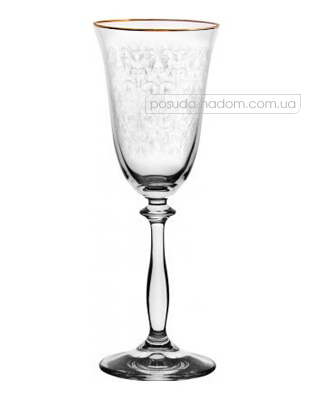 Набір бокалів для вина Bohemia 40600-437579-250 Angela GOLD 250 мл
