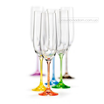 Набор бокалов для шампанского Bohemia 40729-190S-D4641 Rainbow 190 мл