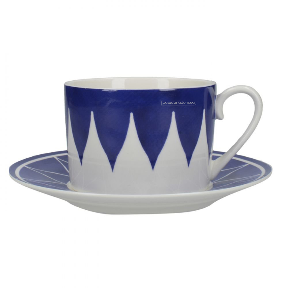 Чашка для чаю із блюдцем CreativeTops VA5237383 Triangle Geo Cole Collection 290 мл