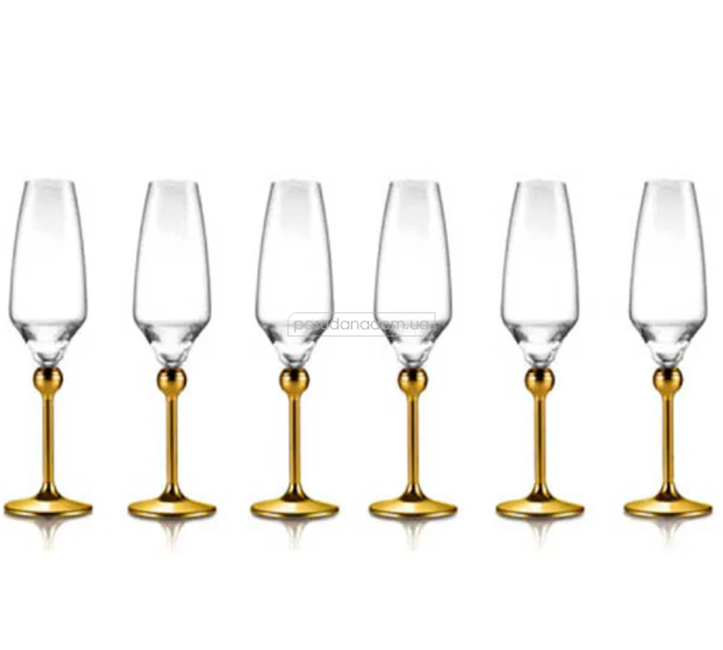 Набор бокалов для вина с металлическими ножками Zepter LS-023-3-DG, каталог