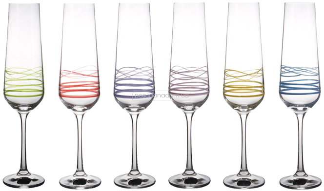 Набор бокалов для шампанского Bohemia 40728/200S/M8700 Sandra 200 мл
