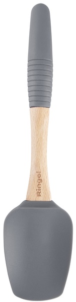 Лопатка силіконова з деревяною ручкою універсальна Ringel RG-5128/3 Grey line, каталог