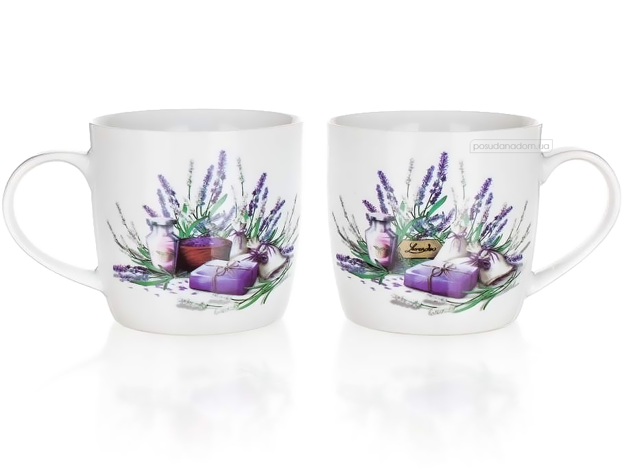 Набір чашок Banquet 60JG007 Lavender Mugs 360 мл