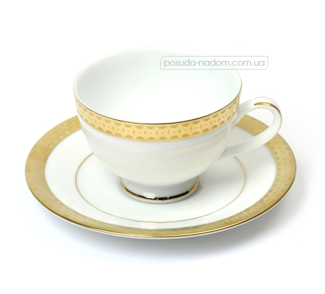 Чайна чашка із блюдцем DPL PN-18178 Chain Gold 200 мл