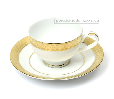 Чашка кавова з блюдцем DPL PN-18179 Chain Gold 200 мл