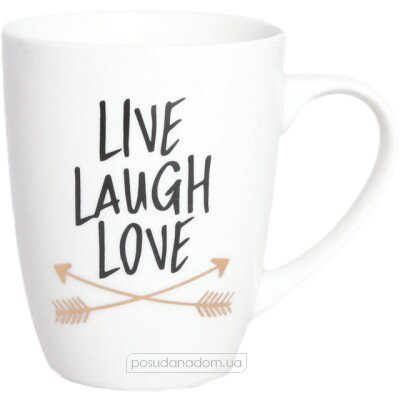 Чашка для чаю, кава Fiora 51617289 Live Laugh Love 360 мл