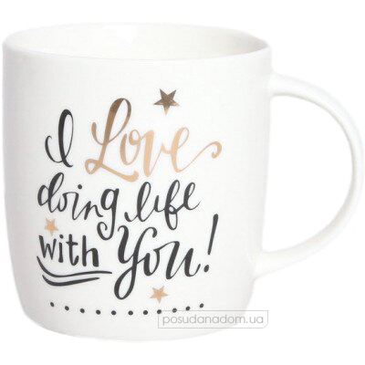 Чашка для чая, кофе Fiora 51617291 Love Lofe with You 360 мл
