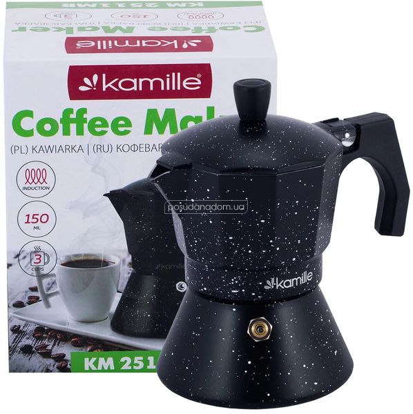 Гейзерная кофеварка Kamille KM-2511MR 0.15 л акция