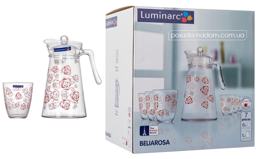 Комплект для напоїв Luminarc L5993 BELIAROSA 1.6 л
