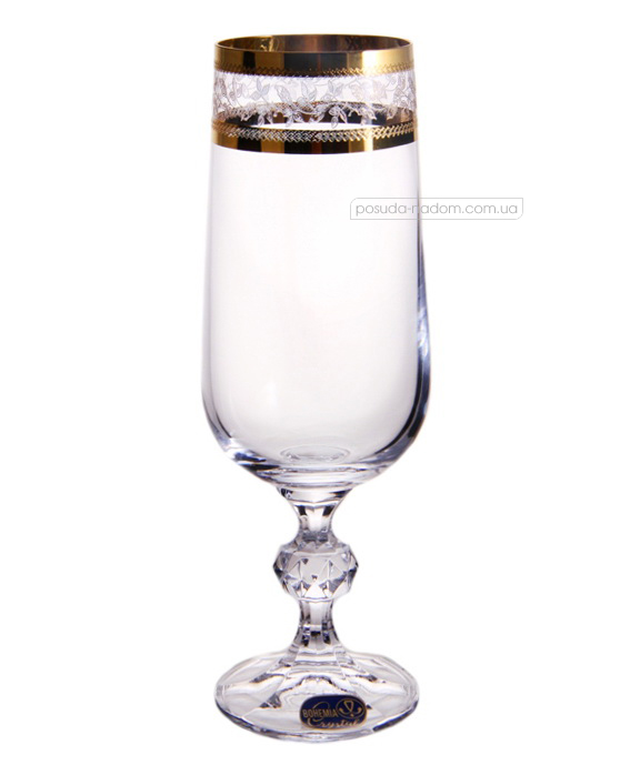 Набор бокалов для шампанского Bohemia 40149-43081-180 Claudia 180 мл