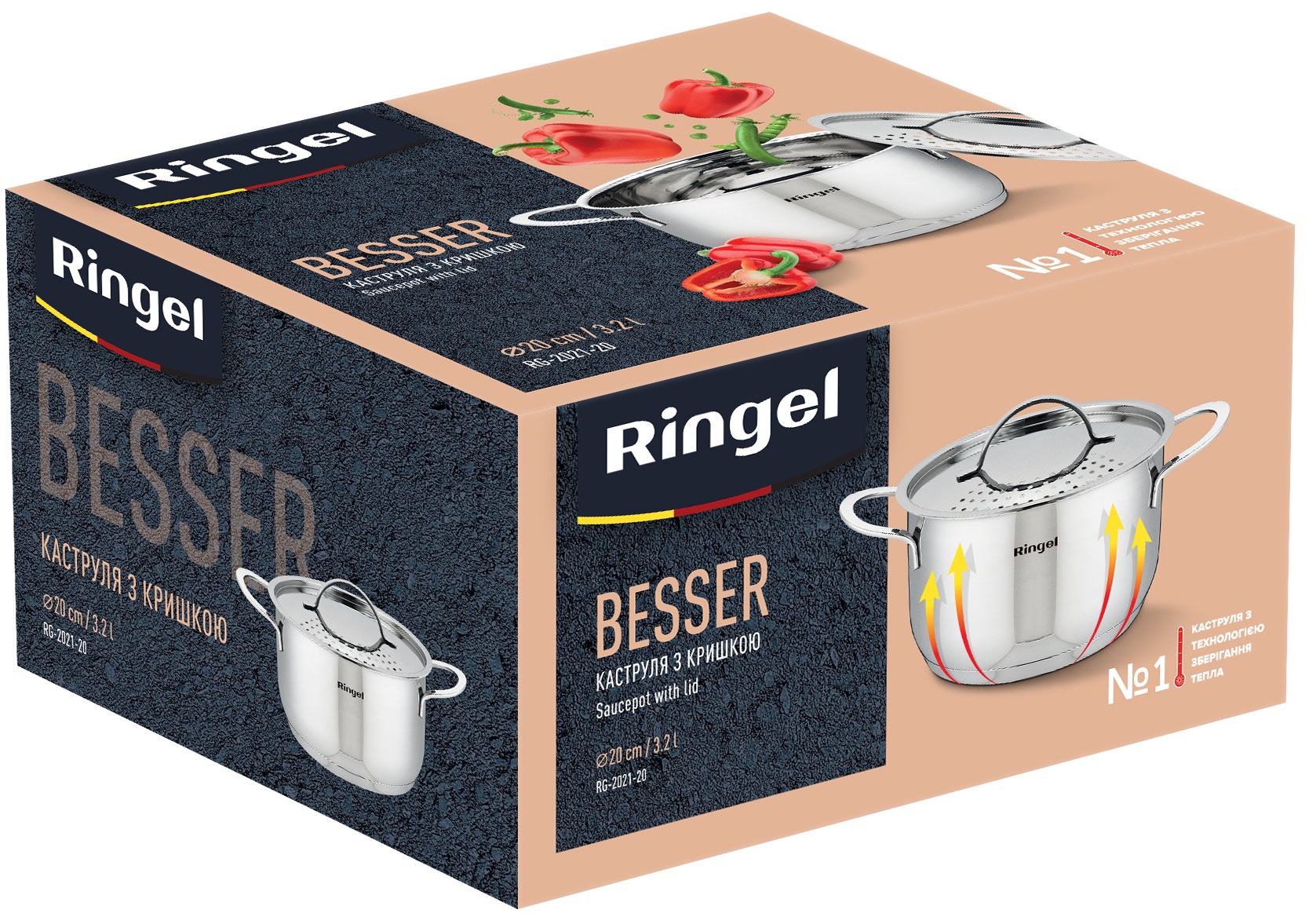 Кастрюля RINGEL RG-2021-20 Besser 3.2 л, недорого