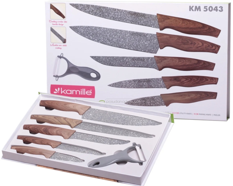 Набір кухонних ножів Kamille KM-5043