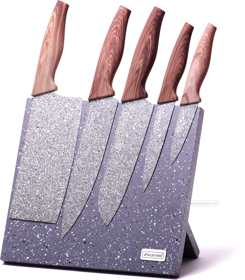 Набір ножів з мармуровим покриттям Kamille 5047