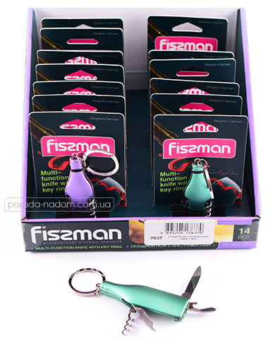 Складаний ніж з інструментами у вигляді брелока Fissman 7637