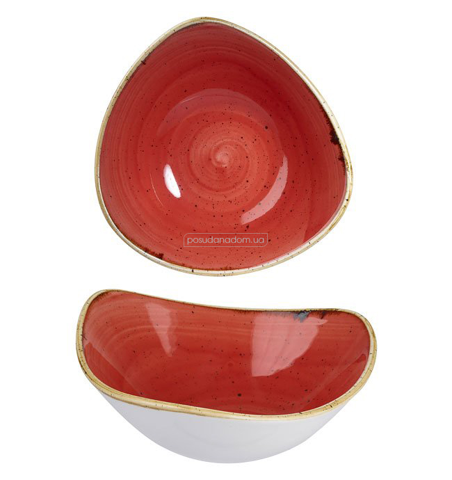 Тарелка суповая Churchill SBRSTRB91 Stonecast Berry Red 23.5 см