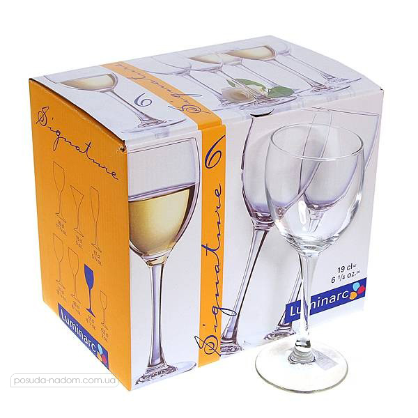 Набор для бокалов вина Luminarc H9995-1 SIGNATURE 190 мл