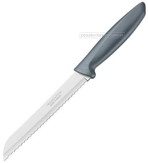 Нож для хлеба Tramontina 23422/067 PLENUS grey 17.8 см