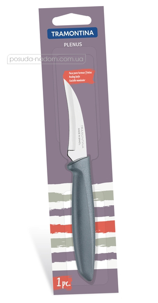 Нож для чистки Tramontina 23419/163 PLENUS grey 7.6 см