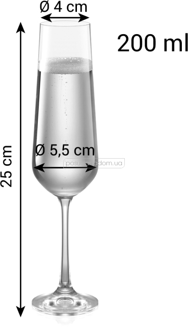 Набір келихів  для шампанського Tescoma 695916 GIORGIO 200 мл, каталог