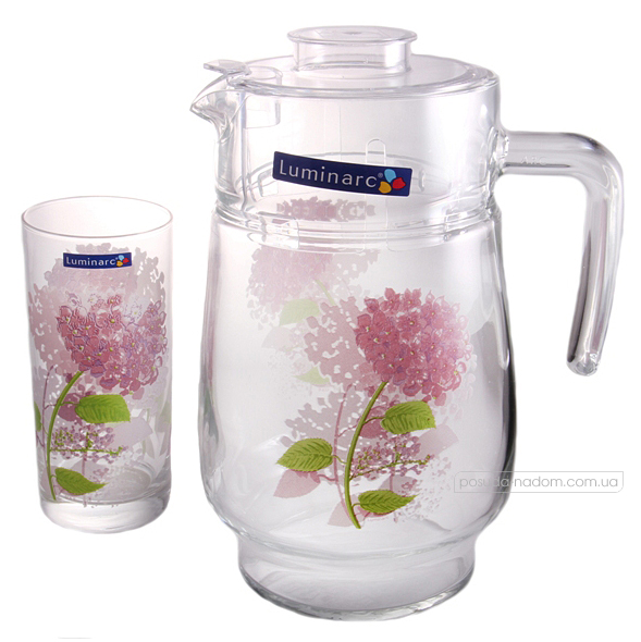 Комплект для напоїв Luminarc d8522 Hortensia Pink 1.6 л