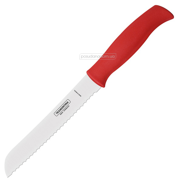 Нож для хлеба Tramontina 23662/177 SOFT PLUS red 18 см