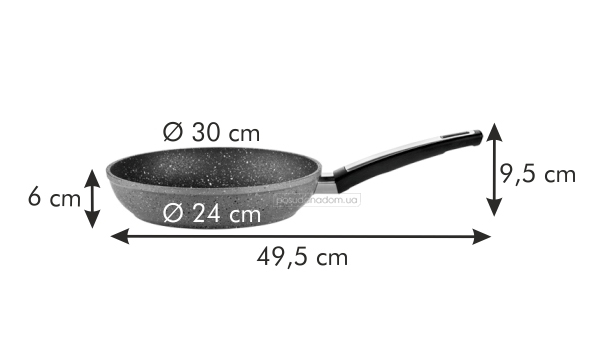 Сковорода Tescoma 602430 I-PREMIUM STONE 30 см, недорого