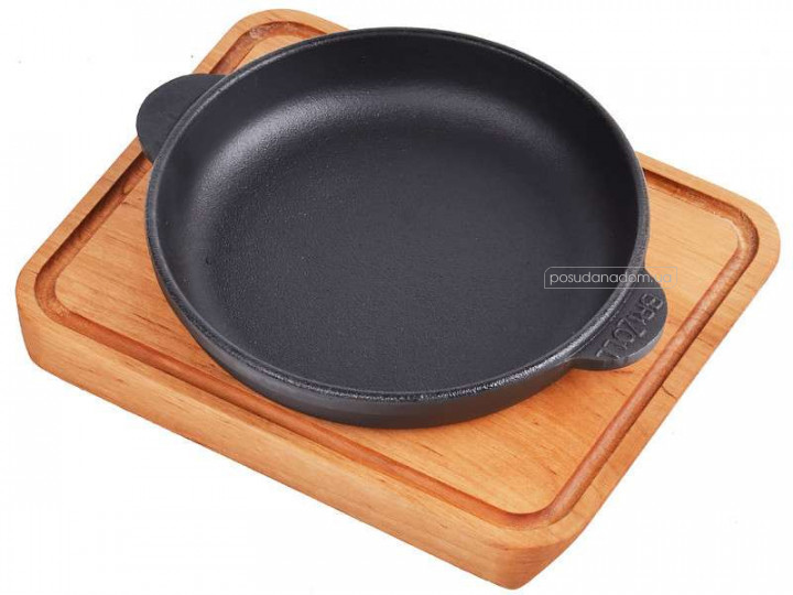 Сковорода чавунна з дощечкою BRIZOLL H1625-Д 16 см
