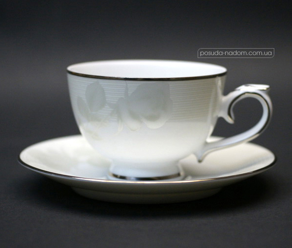 Чайная чашка с блюдцем DPL PN-6839 White Rose 200 мл
