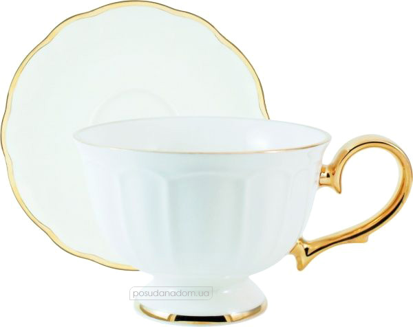 Чашка з блюдцем для чаю, кава Fiora 51619120 Ritz Gold 200 мл