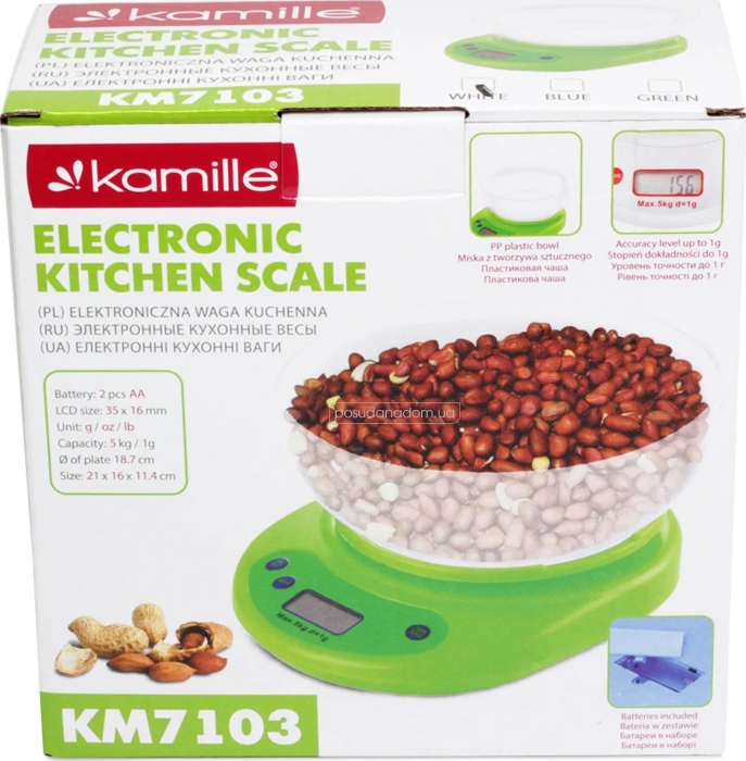 Весы электронные кухонные Kamille 7103, недорого