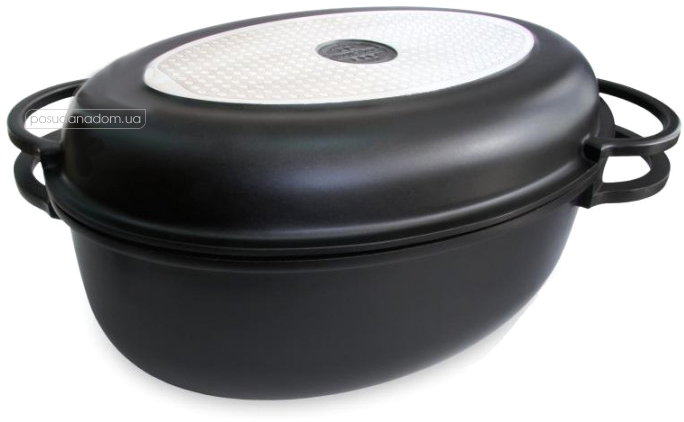 Каструля з кришкою-сковородою Lessner 55874 Black Pro New 8.6 л