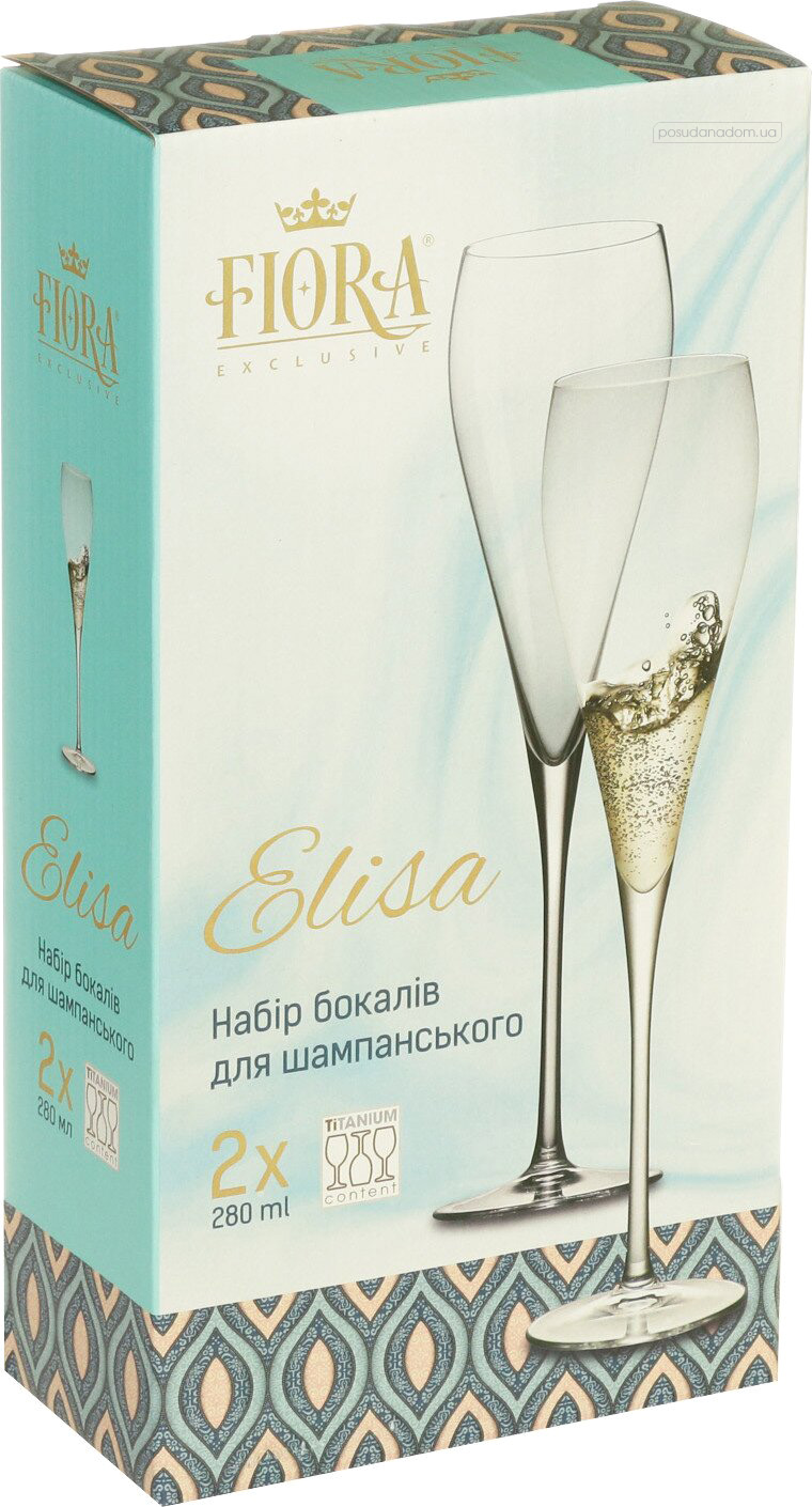 Набор бокалов для шампанского Fiora 52241990 Elisa 280 мл