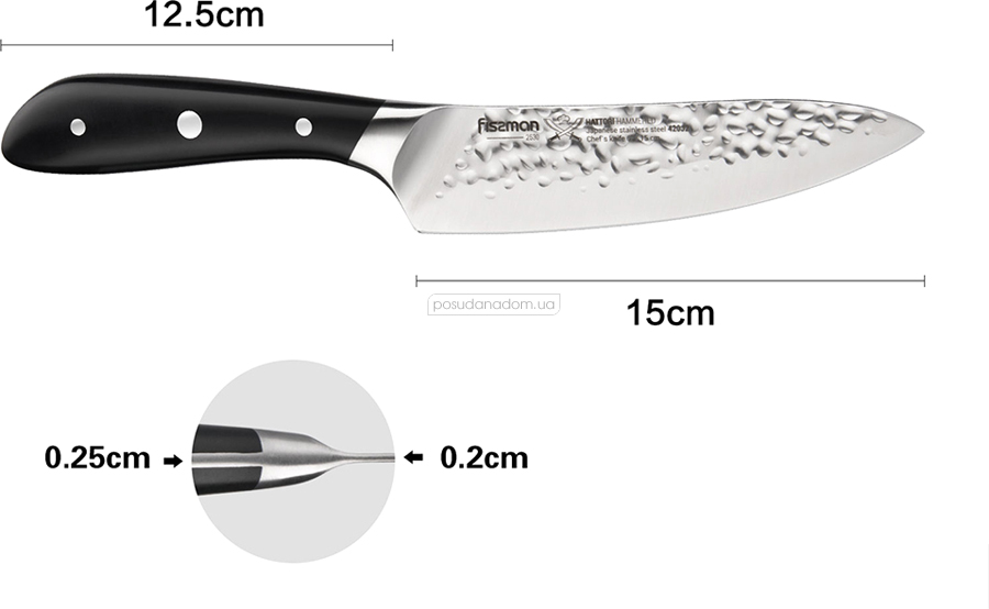 Поварской нож Fissman 2530 HATTORI 15 см, каталог