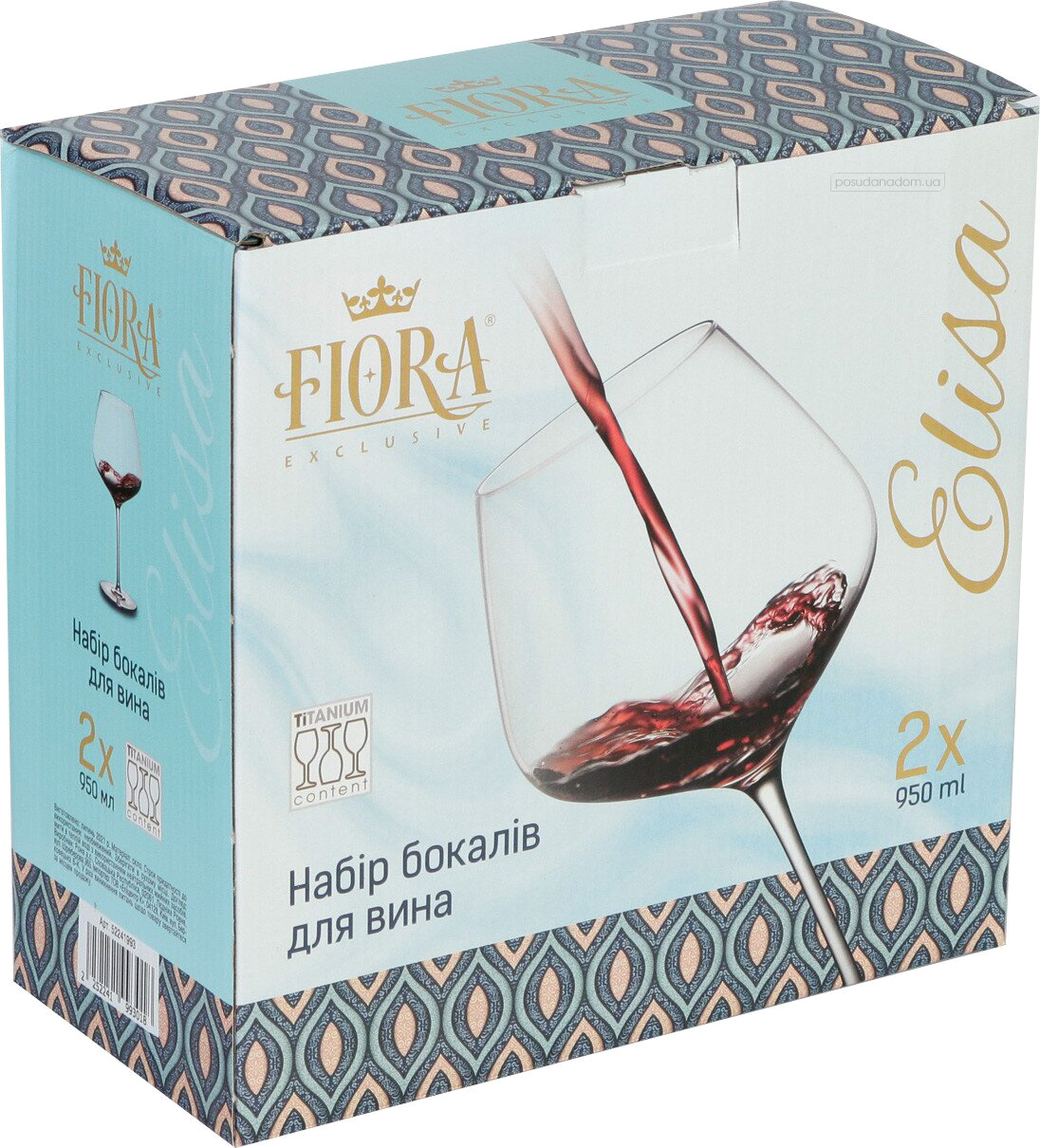 Набор бокалов для вина Fiora 52241993 Elisa 950 мл