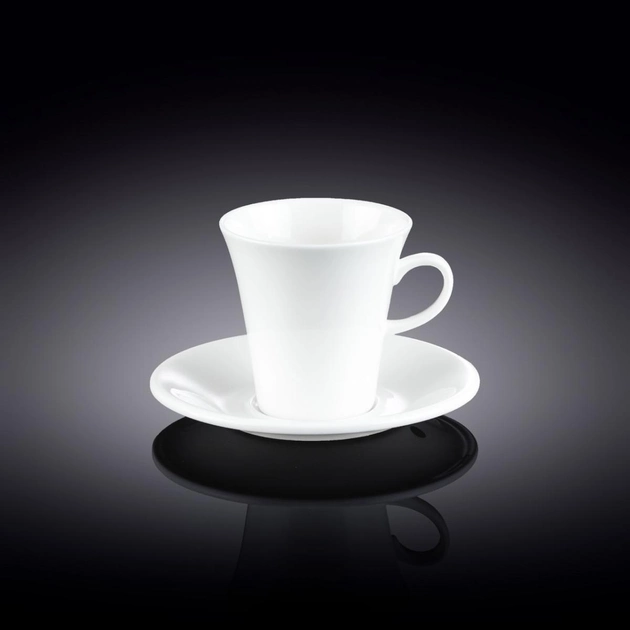 Чашка кофейная с блюдцем Wilmax WL-993005 110 мл, цвет