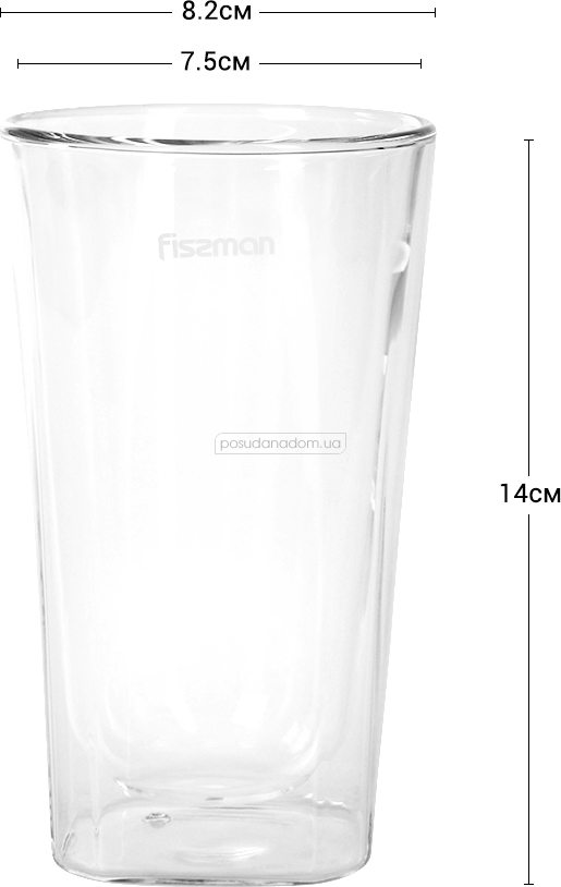 Набір із двох склянок Fissman 6445 RISTRETTO 300 мл, цвет